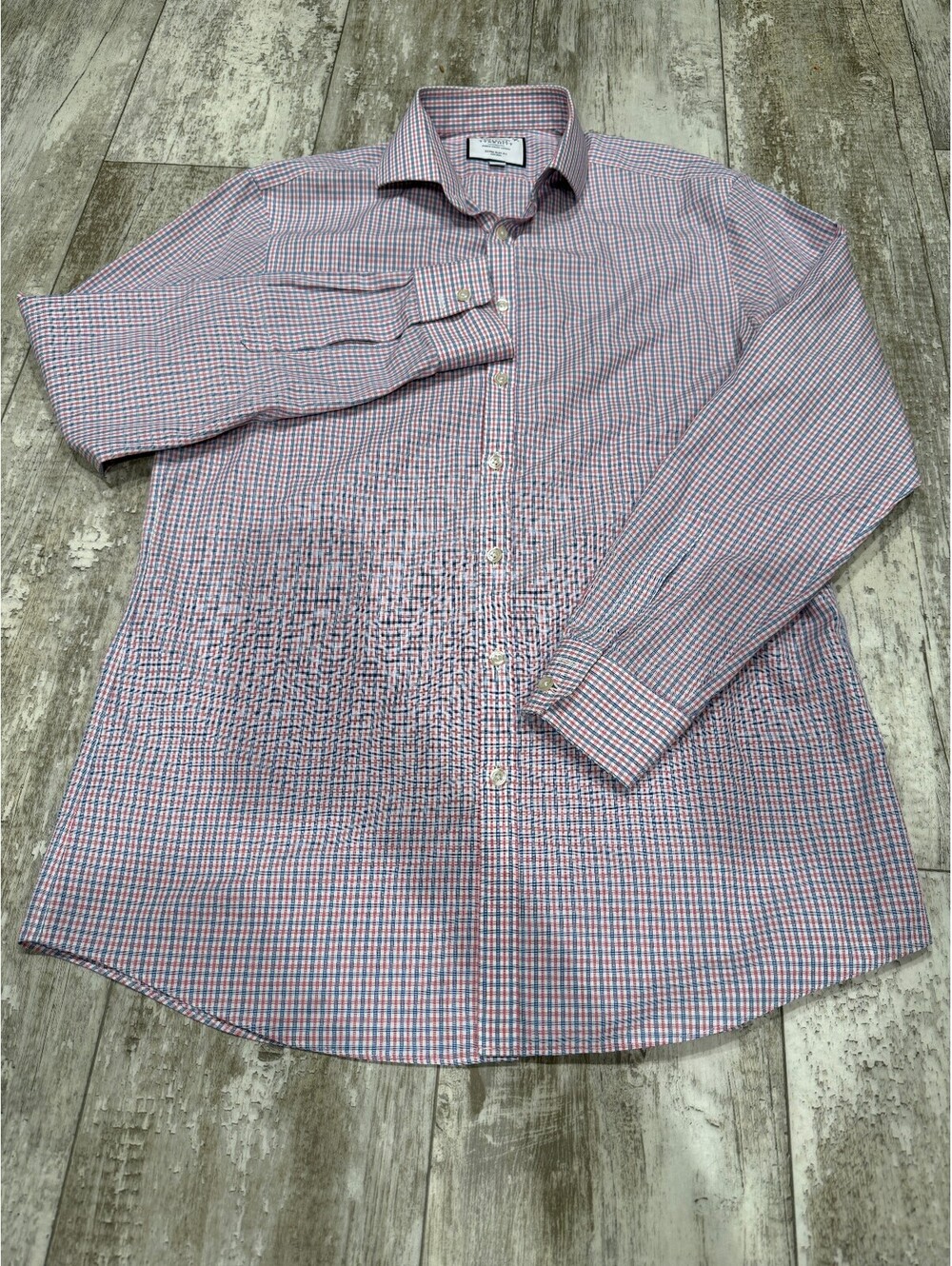 Charles Tyrwhitt Mens 16.5 36 Check Extra Slim Dress Shirt